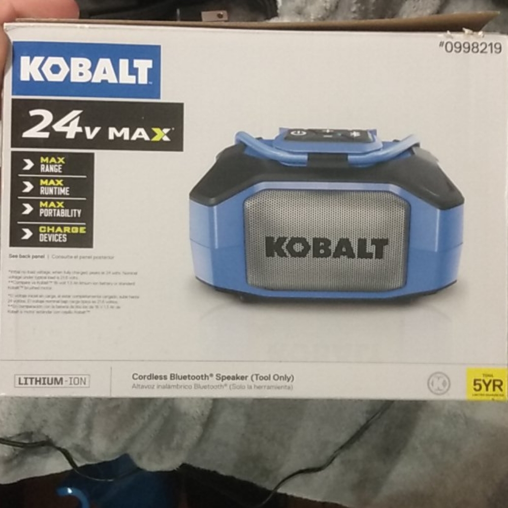 Kobalt 24v max cordless bluetooth speaker